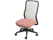 Netforce/シースルーチェア 肘なし ブラックフレーム/ダリアレッド