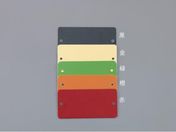 エスコ/タグブランク アルミ 長四角 ブラック 5枚 25×76mm