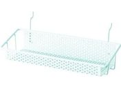 光/パンチングボードパーツ カゴ棚 白/PBW-602