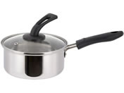 LIV PLUS/ベストコ 片手鍋 16cm スタンド式ガラス蓋付き