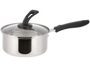 LIV PLUS/ベストコ 片手鍋 18cm スタンド式ガラス蓋付き