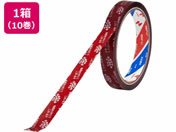 ニチバン/セロテープ ストアテープ 15mm×35m 花ビラ 赤 10巻/ST-7