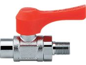 カクダイ/ミニチュアボールバルブ 呼び径(A)Rc1/4 全長49.4 オレンジ/651-903-6