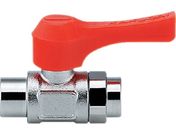 カクダイ/ミニチュアボールバルブ 呼び径(A)Rc1/4 全長45.4 オレンジ/651-904-6