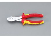 エスコ/強力型ニッパー 絶縁 グリップ付 メッキ 180mm/EA536KF-3