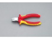 エスコ/電工ニッパー 絶縁 グリップ付 メッキ 160mm/EA536KG-3