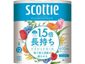 クレシア/スコッティ フラワーパック 1.5倍長持ち シングル 75m 8ロール