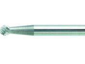 TRUSCO/超硬バー 球型 Φ3×刃長2.4×軸3 ロング ダブルカット/TB8A030L75