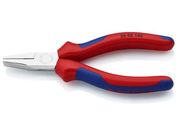 エスコ/フラットノーズプライヤー グリップ付 メッキ 140mm/EA537LK-1