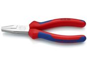 エスコ/フラットノーズプライヤー グリップ付 メッキ 160mm/EA537LK-2