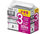 クレシア/スコッティ ウェットティシュー 除菌 アルコール 100枚 詰替用 3個