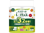 大王製紙/エリエール イーナ トイレットティシュー 3.2倍巻 ダブル 4ロール