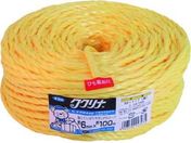 ユタカメイク/荷造り紐 PSロープ 6φ×100m 黄/M-117