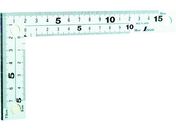 シンワ/曲尺 厚手広巾シルバー15cm 表裏同目マグネット付/10435