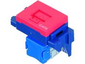 ぐっとすシリーズ情報モジュラジャック CAT6 埋込型 レッド
