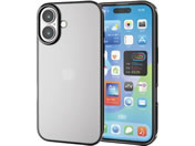 エレコム/iPhone16ケース ソフト メタリックブラック/PM-A24AUCTMBK