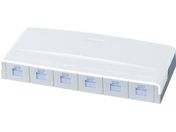 ぐっとすシリーズ情報モジュラジャック CAT6 露出6コ口/NR3176