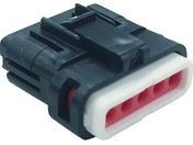 TRUSCO/防水コネクタ ソケットハウジング (10個入)芯数5 被覆外径φ1.3~1.7 黒/P-CB01A6-05B0-02