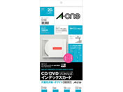 エーワン CD／DVDインデックスカード 片面光沢紙 2面 10シート 5冊