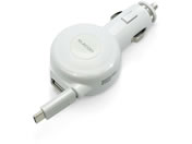 エレコム/車載充電器 3A 巻取Type-C&USB 60cm/MPA-CCC04WH