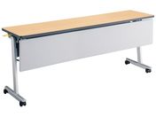 G)コクヨ/フラップテーブル リスマ 棚幕板付 ナチュラル W1800×D450