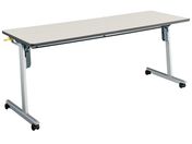 G)コクヨ/フラップテーブル リスマ 棚付 ナチュラルグレー W1800×D600