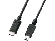 サンワサプライ/USB2.0 Type C-miniBケーブル 1mブラック/KU-CMB10