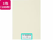 大王製紙/再生色画用紙 4ツ切 100枚 うすクリーム