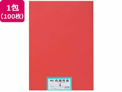 大王製紙/再生色画用紙 4ツ切 100枚 きんぎょ(あか)