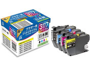 G)ジット/ブラザー LC3117-4PK 4色 リサイクルインク/JIT-B31174P
