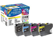 G)ジット/ブラザー LC411-4PK 4色 リサイクルインク/JIT-B4114P