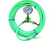 カンツール/管内止水用品 エアホース10m 圧力計付/HT-10-T