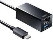 サンワサプライ/USB Type-Cハブ付き ギガビットLANアダプタ