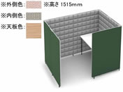 G)コクヨ/ソロチェアーブース フォーレ サイド開口 W1360 ピンク×オーク
