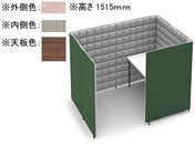 G)コクヨ/ソロチェアーブース フォーレ サイド開口 W1360 ピンク×ブラウン