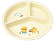 国際化工/メラミン子供食器 ひよこぐみ 三つ仕切皿 小