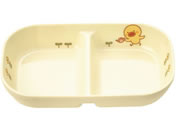 国際化工/メラミン子供食器 ひよこぐみ 角二ツ仕切皿 小