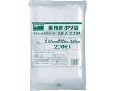 TRUSCO 小型ポリ袋 縦340×横230×t0.05 200枚入 透明