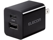 エレコム/USB充電器 20W PD C×1+A×1 黒/MPA-AC12020BK