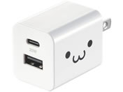 エレコム/USB充電器 20W PD C×1+A×1 しろちゃん/MPA-AC12020WF