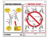 つくし/標識 「可搬式作業台の点検項目、禁止動作」/48-H