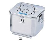 松本製器/卓上オートクレーブ用角カスト(フタ・底開閉式)160×160×110mm/GL