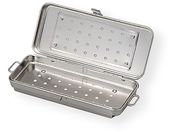 松本製器/卓上オートクレーブ用角カスト フタ・底フィルタ式 310×130×40mm/F-CL