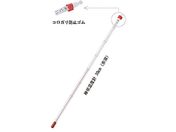 佐藤計量器/赤液棒状温度計 0~+100°C スライドパック入り/0110-10