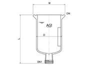 旭製作所/反応容器 攪拌バッフル付/3954-300-A