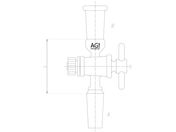 旭製作所/コック付連結管 PTFEコック/2522-1L