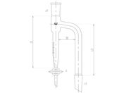 旭製作所/水分定量受器 コック付 ガラスコック/3654-5-4L