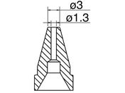 白光/はんだ吸取器(FR410-81)用ノズル 標準型/N61-09