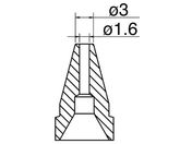 白光/はんだ吸取器(FR410-81)用ノズル 標準型/N61-10