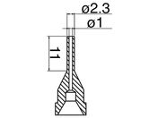 白光/はんだ吸取器(FR410-81)用ノズル ロング型/N61-12